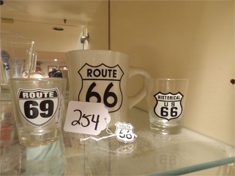ROUTE 66 MUG- SHOT GLASSES