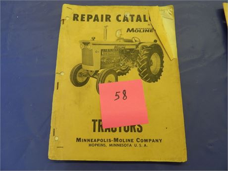 Minneapolis Moline G VI Tractors Repair Parts Manual