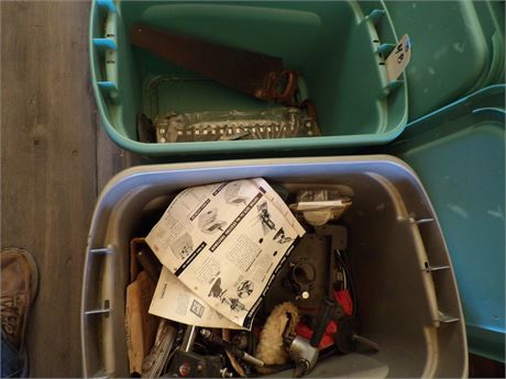 2 TOTES MISC TOOLS