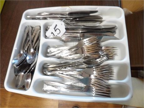 TRAY OF SILVERWARE