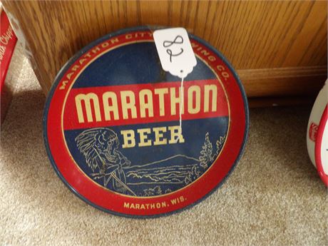 MARATHON BEER ( MARATHON, WI ) METAL SERVING TRAY