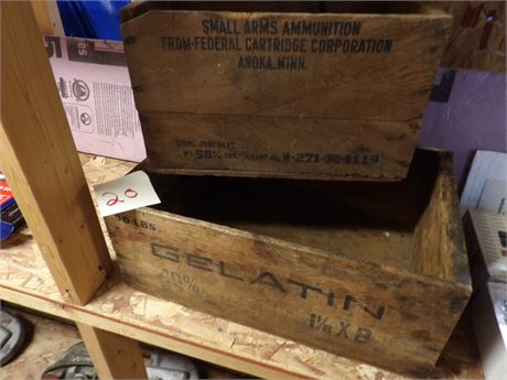 WOOD AMMO BOX ETC