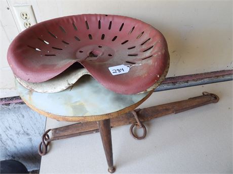 VINTAGE TRACTOR SEATS - SMALL TABLE - EVENER