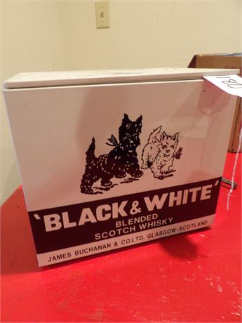 BLACK & WHITE BLENDED SCOTCH WHISKEY TIN