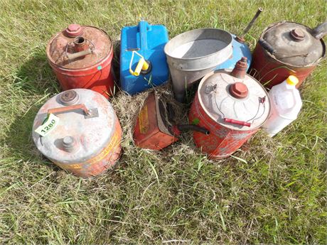 VARIETY OF GAS CANS