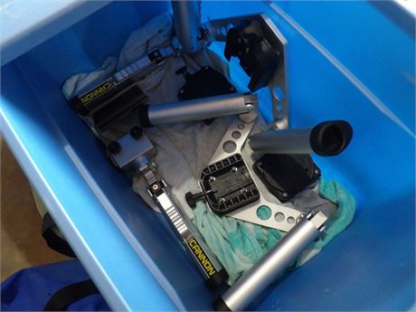 CANON FISHING ROD HOLDERS W/ RUBBERMAID