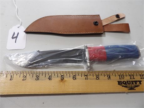 UNUSED 12" KNIFE  BLUE/RED