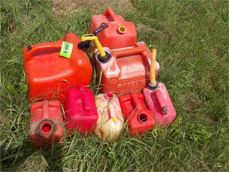 ASSORTMENT OF GAS CANS