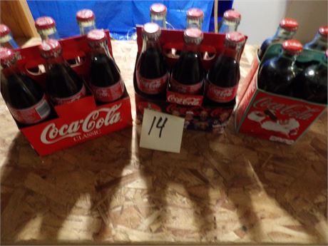 COKE 6 PACKS - 4 PACK GLASS BOTTLES