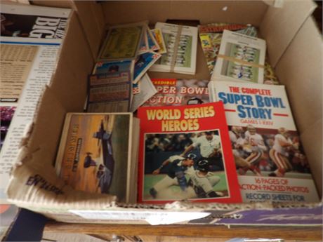SUPER BOWL - BASEBALL CARDS - SPORTS LITERATURE ( 2 FLATS )