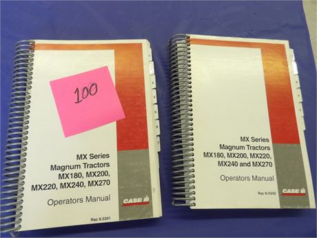 CASE IH MX180- MX200 - MX220 -MX240 -MX270 Tractors Operators Manuals