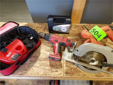 MILWAUKEE MISC TOOLS ( SAW - DRILL - CHARGER ETC )