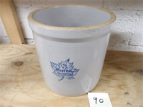 WESTERN STONEWARE CROCK #3