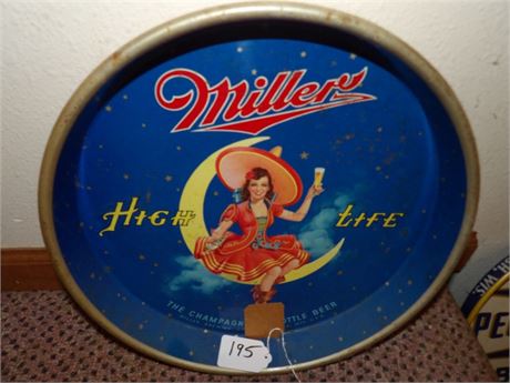 MILLER HIGH LIFE METAL SERVING TRAY