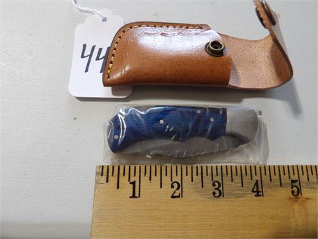 UNUSED POCKET TYPE KNIFE 4"  BLUE