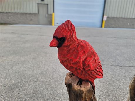 CARDINAL CHAINSAW WOOD CARVING