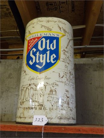 OLD STYLE METAL GARBAGE CAN