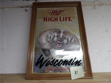 MILLER HIGH LIFE WIS BADGER