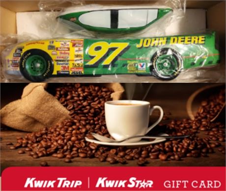 John Deere Cookie jar & Kwik Trip Card