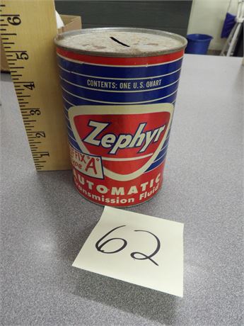 ZEPHYR TRANSMISSION FLUID COIN BANK