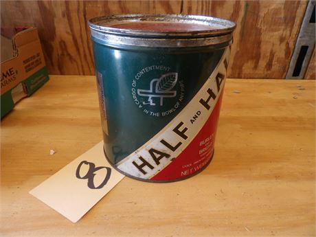 1/2 AND 1/2 TOBACCO CAN