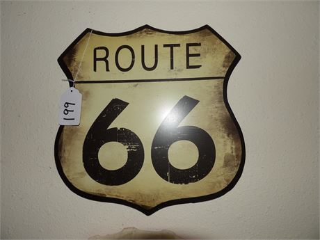 ROUTE 66 TIN SIGN 10" H