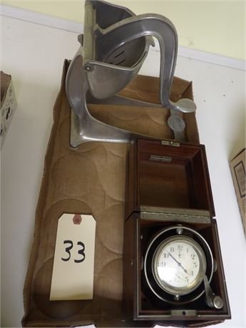 HAMILTON CLOCK W / CASE - ETC