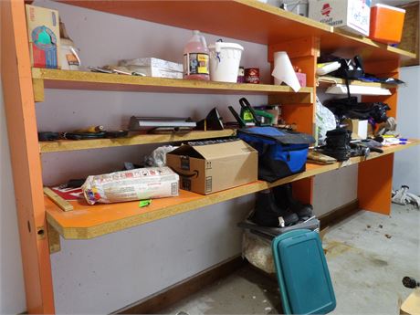 GARAGE SHELF CLEAN OUT ( SHELVING NOT INCLUDED )