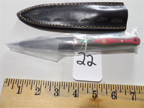 UNUSED 7.5" DOUBLE EDGED KNIFE