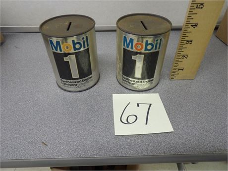 MOBIL CANISTER COIN BANKS