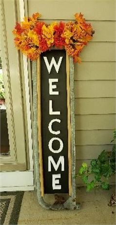 Stanchion Welcome Sign