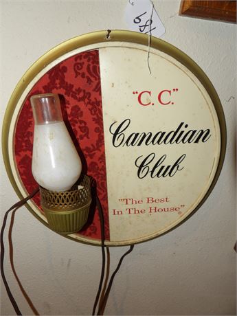 CANADIAN CLUB PLASTIC ELECTRIC SIGN