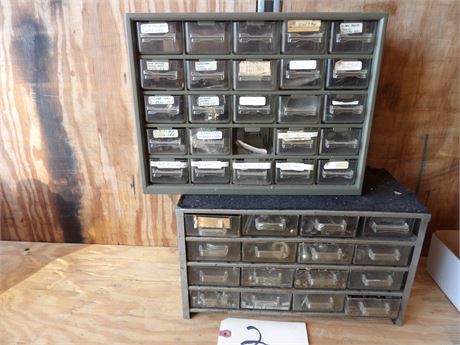 2 ORGANIZERS W / MISC HARDWARE