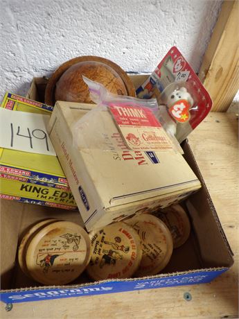 CIGAR BOXES - WOOD GLOBE - WOOD COASTERS ( JAPAN )