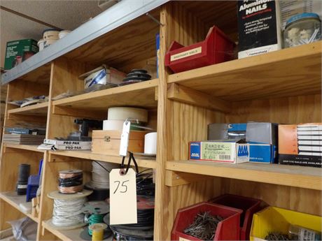 SHELVING CLEAN UP - WIRE - HARDWARE ETC