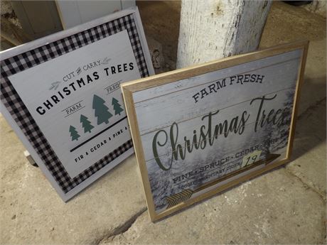 CHRISTMAS TREE PICTURES W / FRAMES