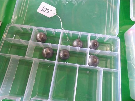 CANNON BALL SINKERS- W / PLASTIC ORGANIZER