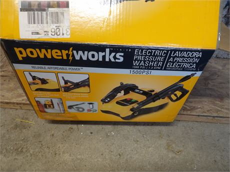 POWER WORKS ELECTRIC PRESSURE WASHER 1500 PSI
