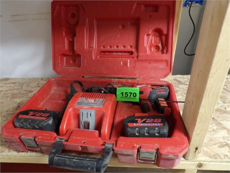 MILWAUKEE DRILL W / BATTERY - CHARGER - CASE