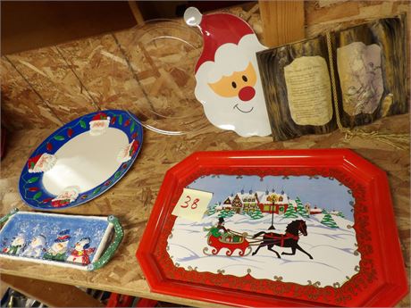 CHRISTMAS TRAYS ETC