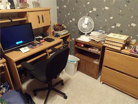 DESK - HORIZONTAL FILE CABINET ETC