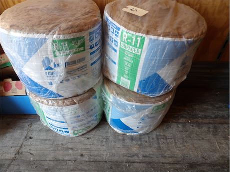 4 ROLLS UNFACED R-11 INSULATION