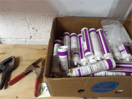 PERMATHANE SEALANT BOX FULL & HAND CLAMPS