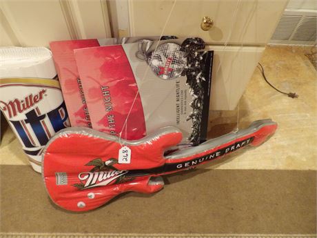 MILLER LITE BANNER - MILLER INFLATABLE GUITAR ETC