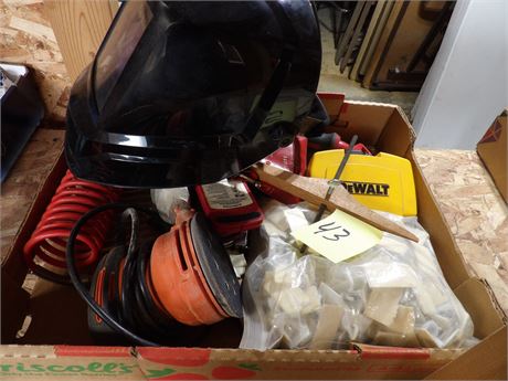 WELDING HELMET - SANDER - MISC TOOLS