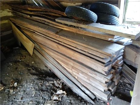 MISC LUMBER LOT ( INSIDE OLD LOG CABIN )