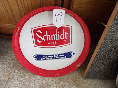 SCHMIDT BEER METAL SERVING TRAY