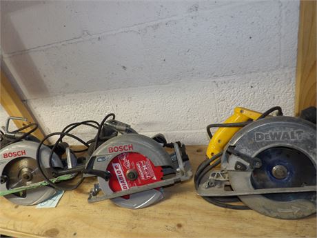 BOSCH (2) & DEWALT CIRCULAR SAWS