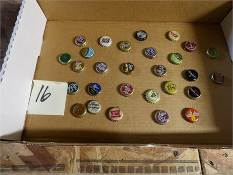 FLAT BOTTLE CAPS - SCHLITZ - MILLER ETC