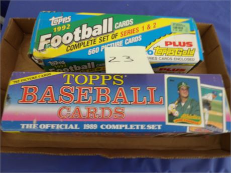 TOPPS 1992 FOOTBALL - 1989 BASEBALL CARDS